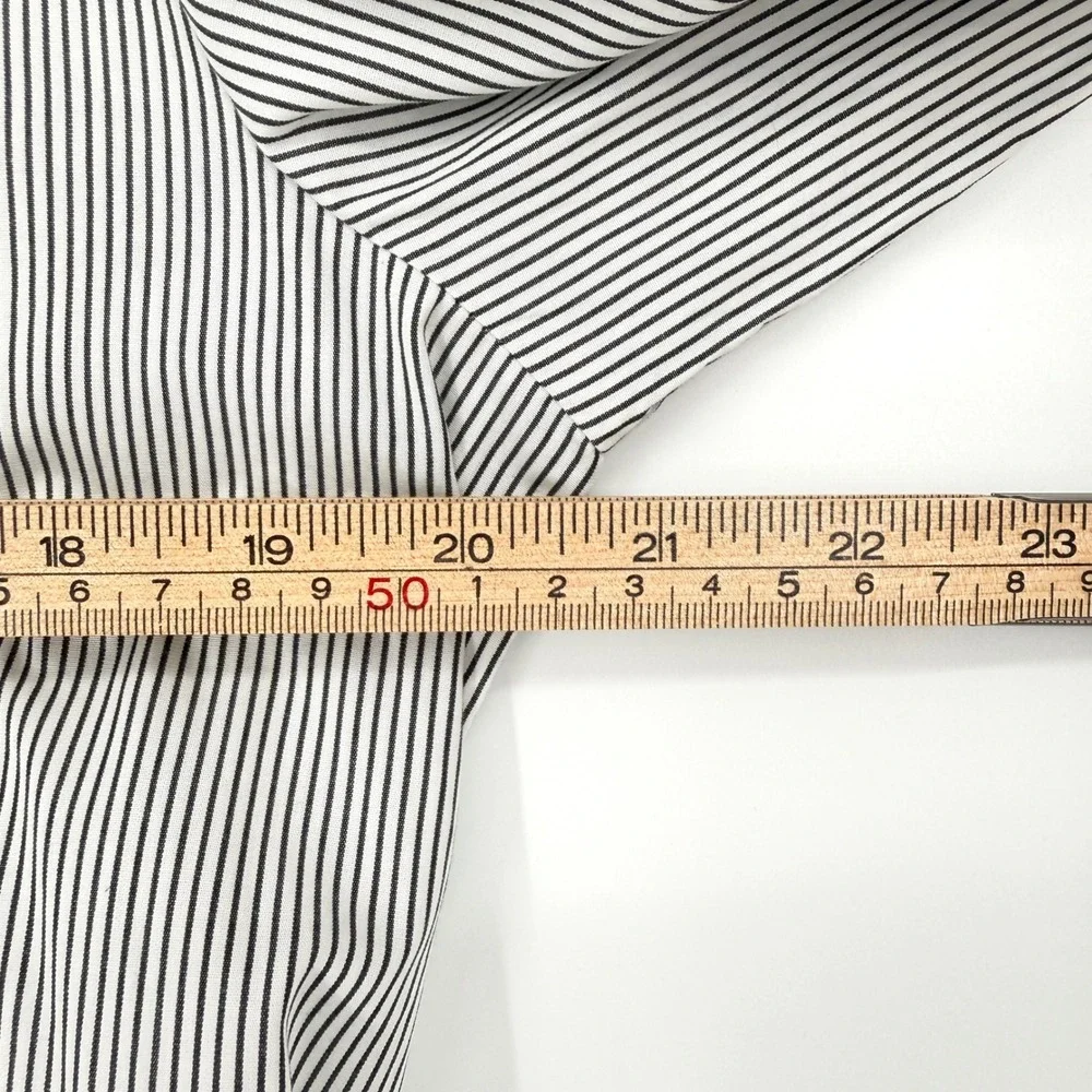 NWT J. Crew Classic Fit Crisp Cotton Poplin Shirt Dress Black White Striped 12